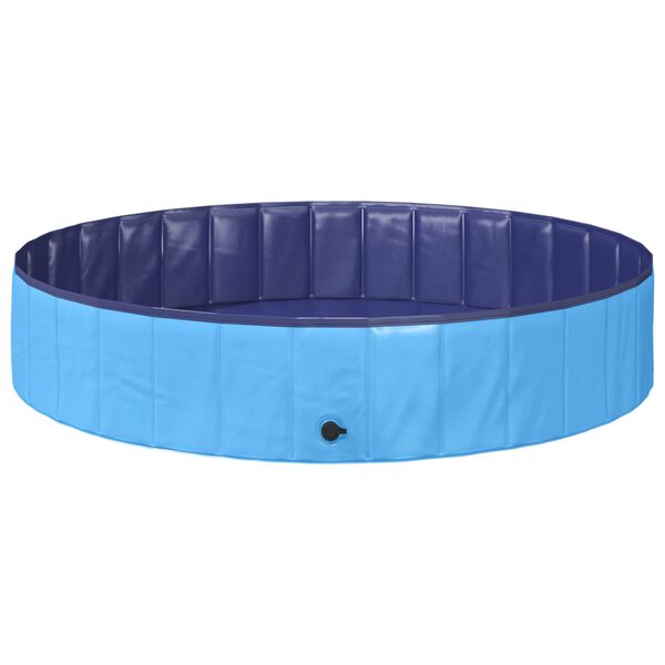 vidaXL Piscina Dobr&aacute;vel para C&atilde;es Azul 160 x 160 x 30 cm PVC