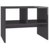vidaXL Mesa de apoio 60x40x45 cm derivados madeira cinzento brilhante