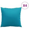 vidaXL Conjunto de 4 almofadas para sof&aacute;, azuis, 50x50 cm, em tecido
