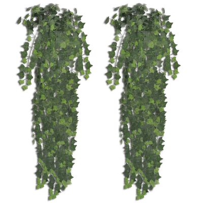 Arbusto de hera, artificial, em verde, 2 peças, 90 cm
