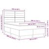 vidaXL Cama Box com colch&atilde;o Marrom Escuro 160 x 200 cm tecido