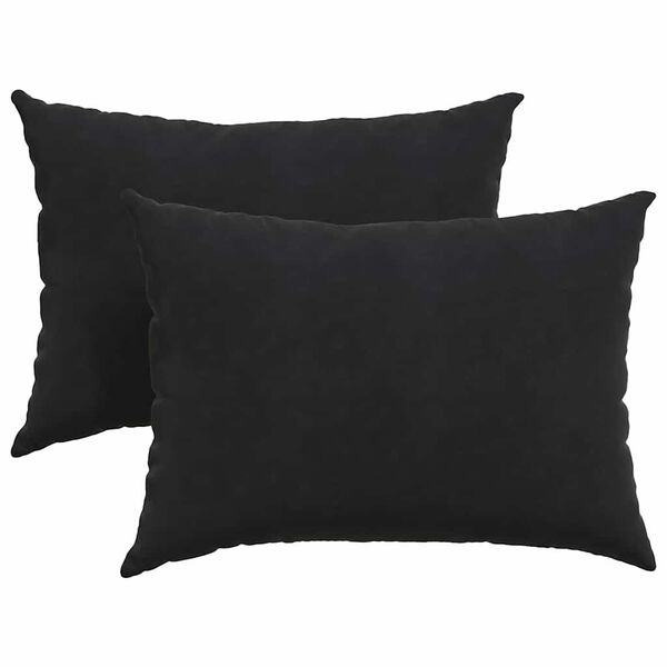 vidaXL Travesseiros de Sof&aacute; 2 pcs Preto 70 x 50 cm