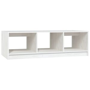 vidaXL Mesa de centro 110x50x34 cm madeira de pinho maci&ccedil;a branco
