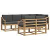 vidaXL Conjunto de Sof&aacute;s para Exterior 7 unid. Branco e Antracite