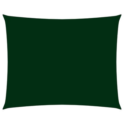 vidaXL Para-sol vela tecido oxford retangular 3,5x4,5 m verde-escuro