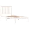 vidaXL Estrutura de cama pequena solteiro 75x190cm pinho maciço branco