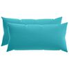 vidaXL Capa almofada 2 pcs HEERLEN Turquesa 40 x 70 cm Poli&eacute;ster