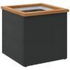 vidaXL Vaso/floreira 40x40x40 cm vime PE preto