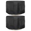 vidaXL Capas p/ mob&iacute;lia de jardim 2 pcs 6 ilh&oacute;s &Oslash;125x75 cm redondo
