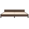 vidaXL Estrutura de cama c/ cabeceira sem colch&atilde;o 200x200 cm castanho