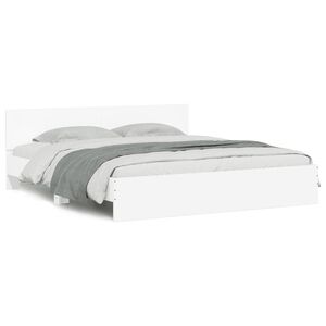 vidaXL Estrutura de cama com cabeceira 200x200 cm branco