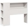 vidaXL Cama com estante sem colchão 75x190 cm pinho maciço branco