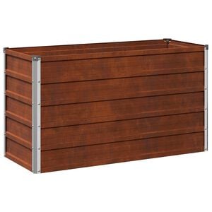 vidaXL Cama de Jardim Elevada Ferro Enferrujado 100 x 40 x 55 cm