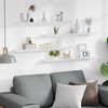 vidaXL Prateleiras de parede 4 pcs 80x9x3 cm branco brilhante