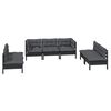 vidaXL 7 pcs conjunto lounge jardim c/ almofad&otilde;es pinho maci&ccedil;o