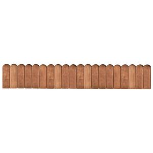 vidaXL Bordadura em rolo 120 cm madeira de pinho impregnada castanho
