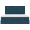 vidaXL Estrutura cama otomana colch&otilde;es 180x200 cm veludo azul escuro