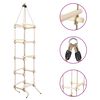 vidaXL Escada de corda infantil 200 cm madeira