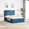 vidaXL Estrutura cama otomana colchões 140x190 cm veludo azul escuro