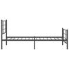 vidaXL Estrutura de cama com cabeceira e pés 107x203 cm metal preto