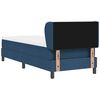 vidaXL Cama Box com colch&atilde;o com cabeceira Azul 80 x 200 cm tecido