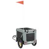 vidaXL Reboque de bicicleta p/ animais tecido oxford/ferro cinza/preto