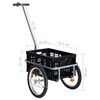vidaXL Reboque bicicleta c/ caixa transporte dobrável 50L 60kg preto