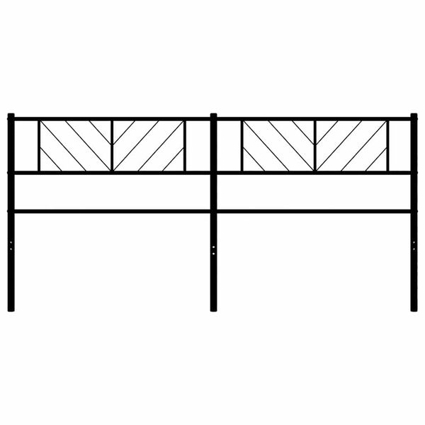 vidaXL Cabeceira de substitui&ccedil;&atilde;o 200 cm metal preto