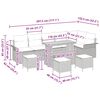 vidaXL Conjunto de Sof&aacute; de Jardim com almofada 10 pcs Cinzeto