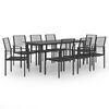 vidaXL 9 pcs conjunto de jantar para jardim