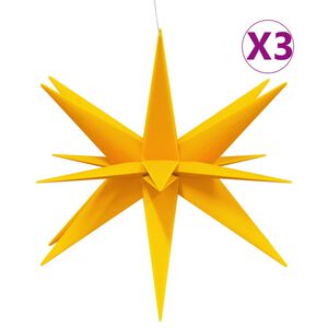 vidaXL Luzes de Natal com LEDs 3 pcs dobr&aacute;vel amarelo 100 cm