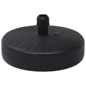vidaXL Base para guarda-sol com areia/&aacute;gua 24 L preto