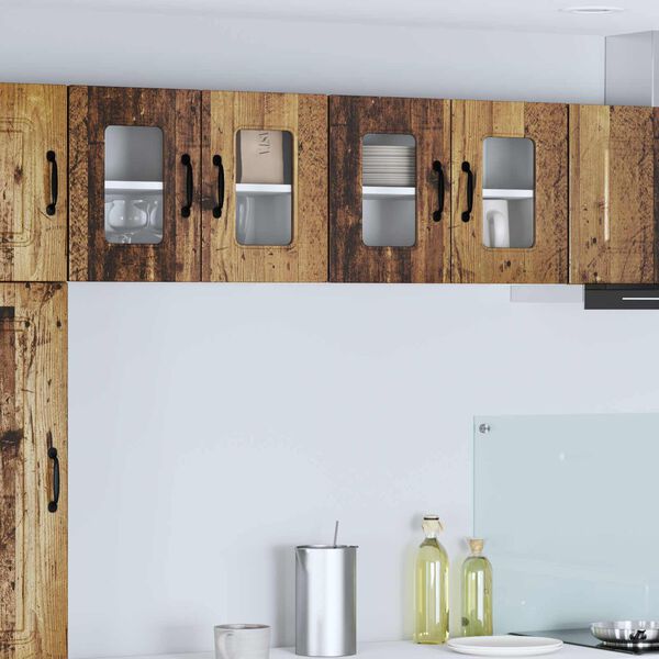 vidaXL Arm&aacute;rio de Cozinha Kalmar 2 pcs Madeira antiga 60 x 31 x 40 cm