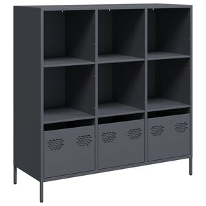 vidaXL Aparador alto 101,5x39x103,5 cm a&ccedil;o antracite