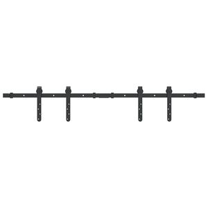 vidaXL Kit p/ porta de arm&aacute;rio deslizante 122 cm a&ccedil;o carbono