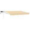 vidaXL Toldo retr&aacute;til manual com LEDs Laranja e Branco 3,5 x 2,5 m