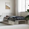vidaXL Estrutura de cama com cabeceira 100x190 cm metal branco