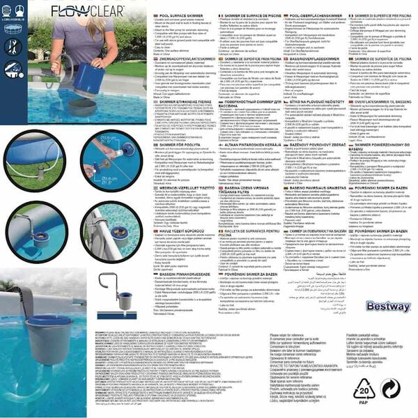 Bestway Skimmer de superf&iacute;cie para piscinas 58233