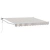 vidaXL Toldo Cinza Claro e Branco 3 x 2,5 m Poli&eacute;ster e Metal