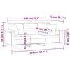 vidaXL Sof&aacute; 3 lugares c/ almofad&otilde;es 180 cm microfibra cinza-claro