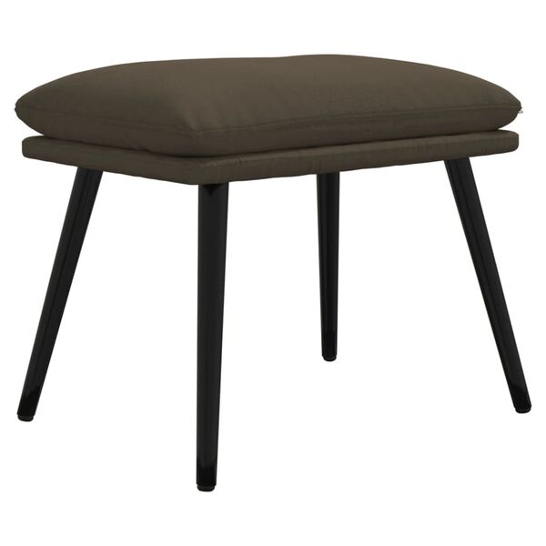 vidaXL Apoio de p&eacute;s tecido de microfibra 45x30x35 cm cinza-escuro