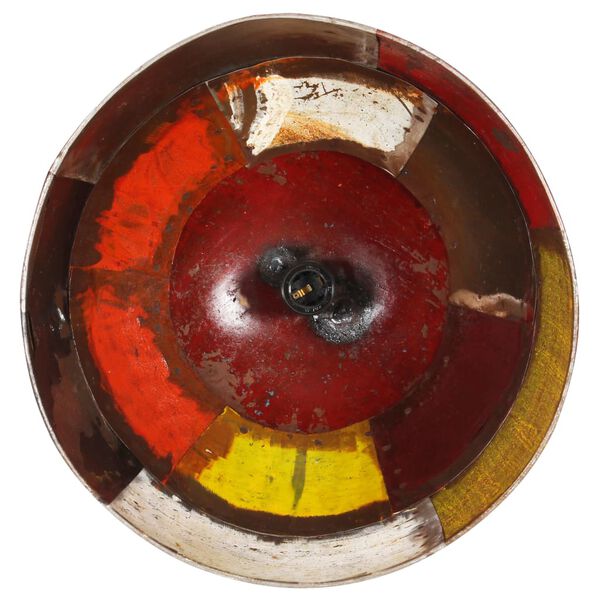 vidaXL Candeeiro suspenso vintage indust. redondo 25W 41cm E27 multicor