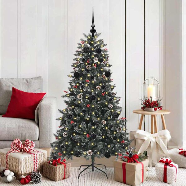 vidaXL &Aacute;rvore de Natal Artificial Verde 150 cm PVC, Pl&aacute;stico e A&ccedil;o