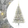 vidaXL &Aacute;rvore de Natal Artificial Pr&eacute;-iluminada Prateado 120 cm PET