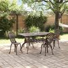 vidaXL Conjunto de Jantar para Jardim 5 pcs Bronze Alum&iacute;nio
