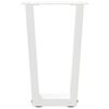 vidaXL P&eacute;s para mesa de centro em V 2 pe&ccedil;as Branco 28x(42-43,3) cm A&ccedil;o