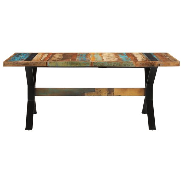 vidaXL Mesa de jantar 180x90x73 cm madeira recuperada maciça