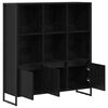 vidaXL Gabinete de Livros 2 pcs Carvalho Preto 99,5 x 30 x 108 cm