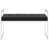 vidaXL Banco 97 cm a&ccedil;o inoxid&aacute;vel e veludo preto