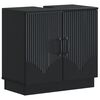 vidaXL Arm&aacute;rio para Pia de Banheiro HOORN Preto 59,5 x 31,5 x 56 cm